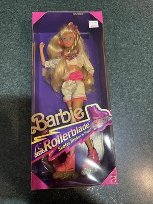Mattel Barbie Rollerblade Doll 2214 Skates Flicker & Flash Original Box