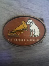 RCA RECORDS NASHVILLE Authentic Victor Rec Records One Of A Kind Belt Buckle.