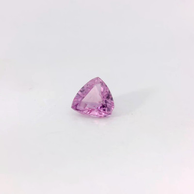0.61ct Loose Trillion Heat Treated Dark Pink Topaz Gemstone 5 x 5 mm