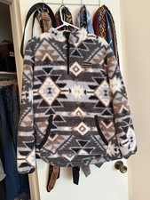 Hooey Mens Fleece 1/4 Zip Pullover Hoodie Poc...