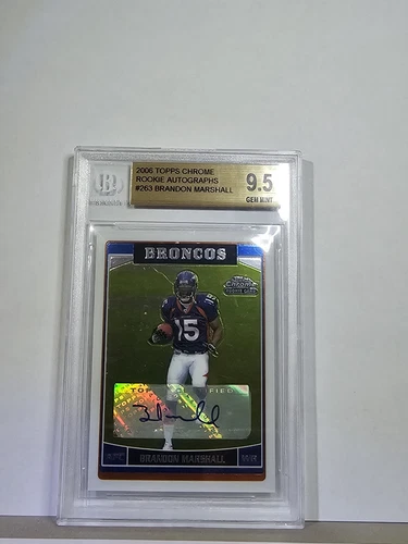 2006 Topps Chrome Brandon Marshall RC Auto Beckett GEM MINT 9.5-10 Non-Higher!