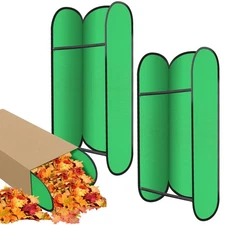 Lawn and Leaf Chute, 2 Pack Pop Up Leaf Bag Holder for Paper Lawn Bags, Reusa...