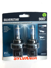 Pair Of Sylvania Silverstar 9007 Auto Halogen Whiter Headlight Bulb