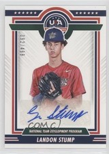 2022 Panini USA Baseball Stars & Stripes Blue Ink 92/499 Landon Stump Auto 0s4r