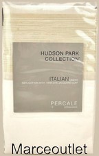 Hudson Park Tropea Yarn Dye Jacquard Cuff STANDARD Pillowcases White / Neutral