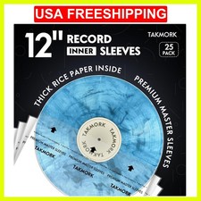 Vinyl Record Inner Sleeves: 12" Anti-Static Rice Paper LP Sleeves Album Recor...