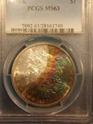 1879-S $1 Morgan Silver Dollar - PCGS MS63 BEAUTIFUL TONING. RAINBOW 🌈
