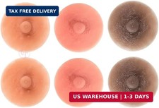 1 Pair Diameter 6cm Reusable Attachable Self Adhesive Silicone Nipple Realistic