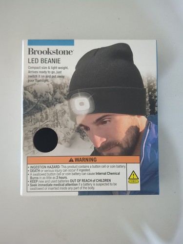 Brookstone LED Beanie - Black - BRAND NEW - IN BOX