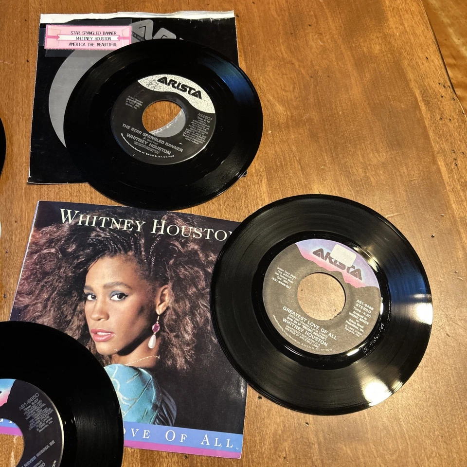 Lot of 5 WHITNEY HOUSTON 7'' 45rpm~ arista PIC SLEEVES jukebox labels ~NM- - Image 2 of 4