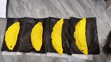 4pcsset For Ford Mustang Yellow Aluminum Caliper Cover Powder-coated Frontrear
