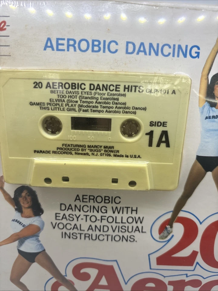 20 Aerobic Dance Hits (1981) - 2 Cassettes Sealed Kmart Parade CLP-101 NEW - Image 2 of 4