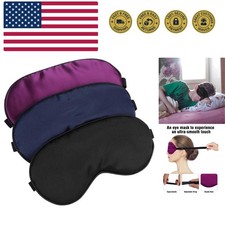 Silk-Sleep-Mask Eye-Mask Eye-Cover Eyeshade - 100 Silk Soft Adjustable Strip...