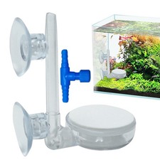 Air Stone For Aquarium Fish Tank Bubbler Kit With 2 Suction Cups Control Valve