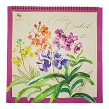 NIQUEA.D,  Exotic Orchids 2026 Spiral Wall Calendar