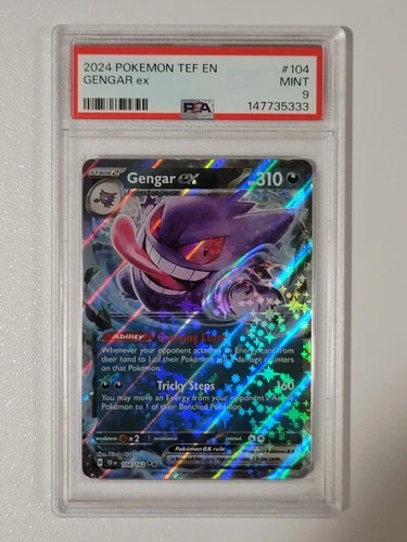 Gengar ex 104/162 PSA 9 Mint Holo Temporal Forces Pokemon Card 🔥🔥