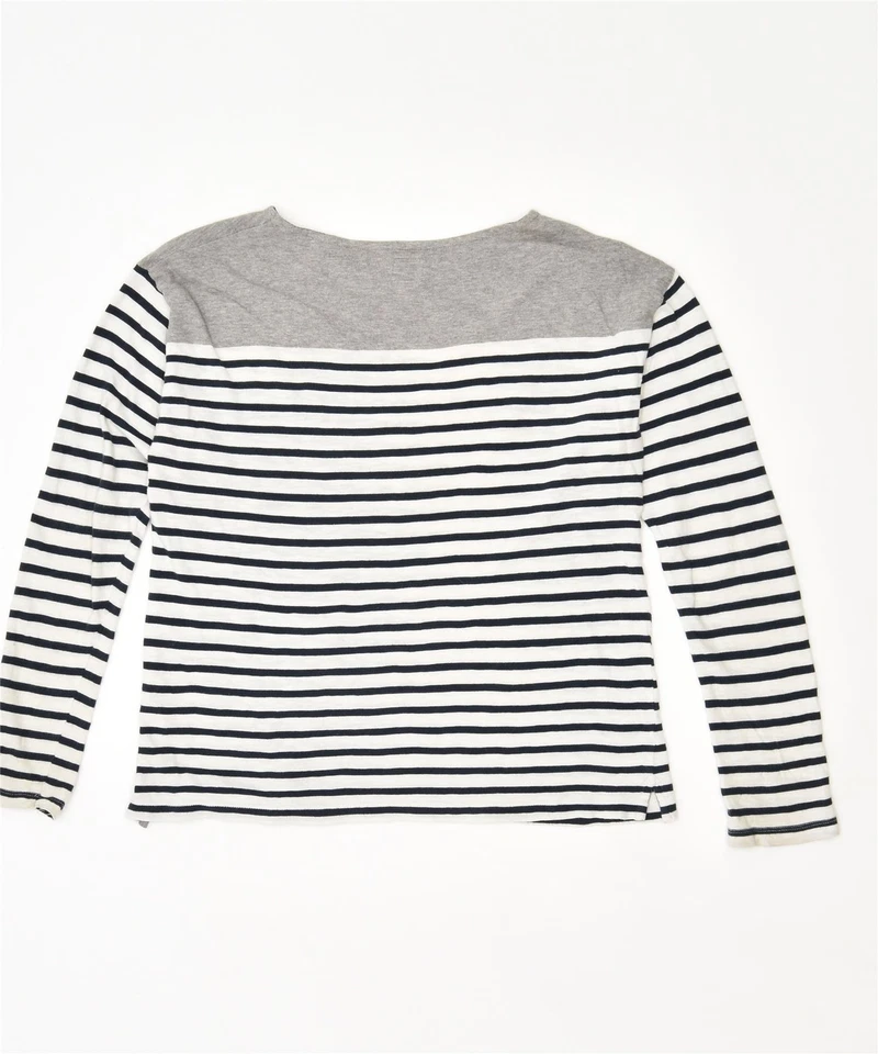 JACK WILLS Womens Loose Fit Boat Neck Jumper Sweater UK 6 XS Grey Cotton LZ10 - Image 2 of 3