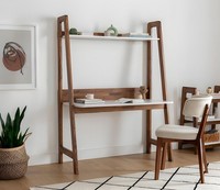 Weiß-Brauner Schreibtisch Stilvoller Ablagentisch Hochwertige MöBel