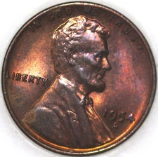 1954-D Wheat Cent with Select Natural Toning As Shown [SN01]