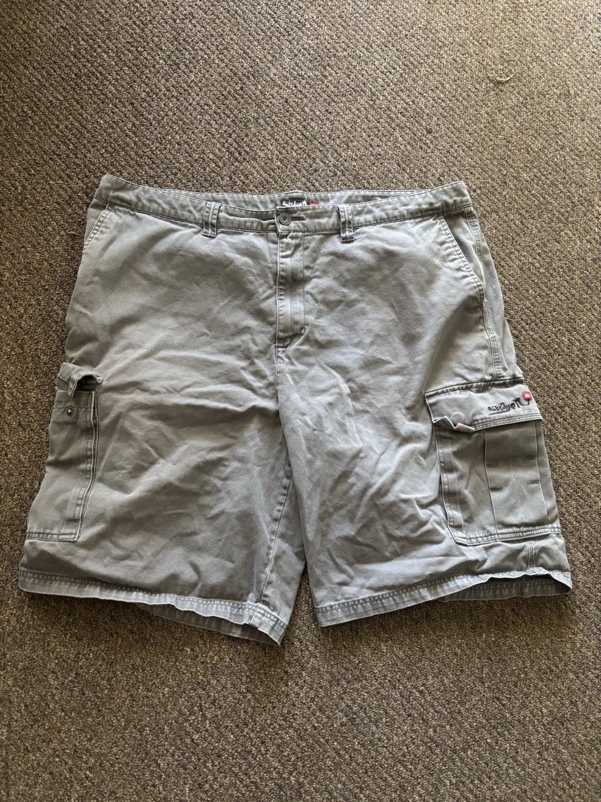 Quiksilver Cargo Shorts Mens 44 Gray Y2K Style Utility Skate Surf Pockets