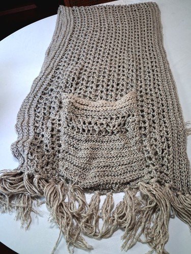  Hand Crochet Pocket Shawl