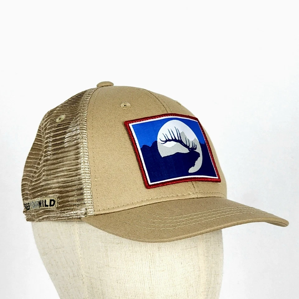 Rep Your Water Wyoming Warpiti Rep Your Wild Tan w/Tan Mesh Snapback Hat - Image 4 of 4