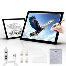 A2 LED Light Pad for Diamond Painting – Tracing Light Box with 10 Levels/Step...