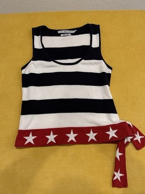 Vintage 2002 Tommy Hilfiger Women's Sleeveless Knit Striped Scoop Neck  Tank Top