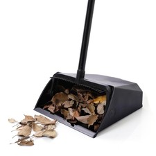 Large Commercial Dustpan with Comb Teeth, Upright Heavy Duty Dust Pan for Res...