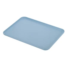 15x11" Fast Food Tray, PP Plastic Reusable Rectangle Serving Tray Blue