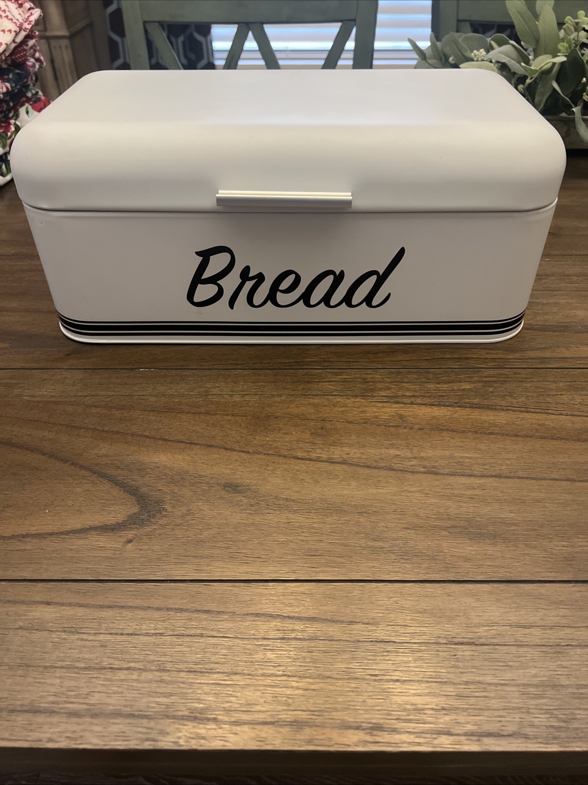 Kirkland White Flip Top Bread Storage Box
