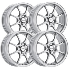 Set Of 4 Konig Helium 15x6.5 4x100 40mm Silver Wheels Rims 15 Inch