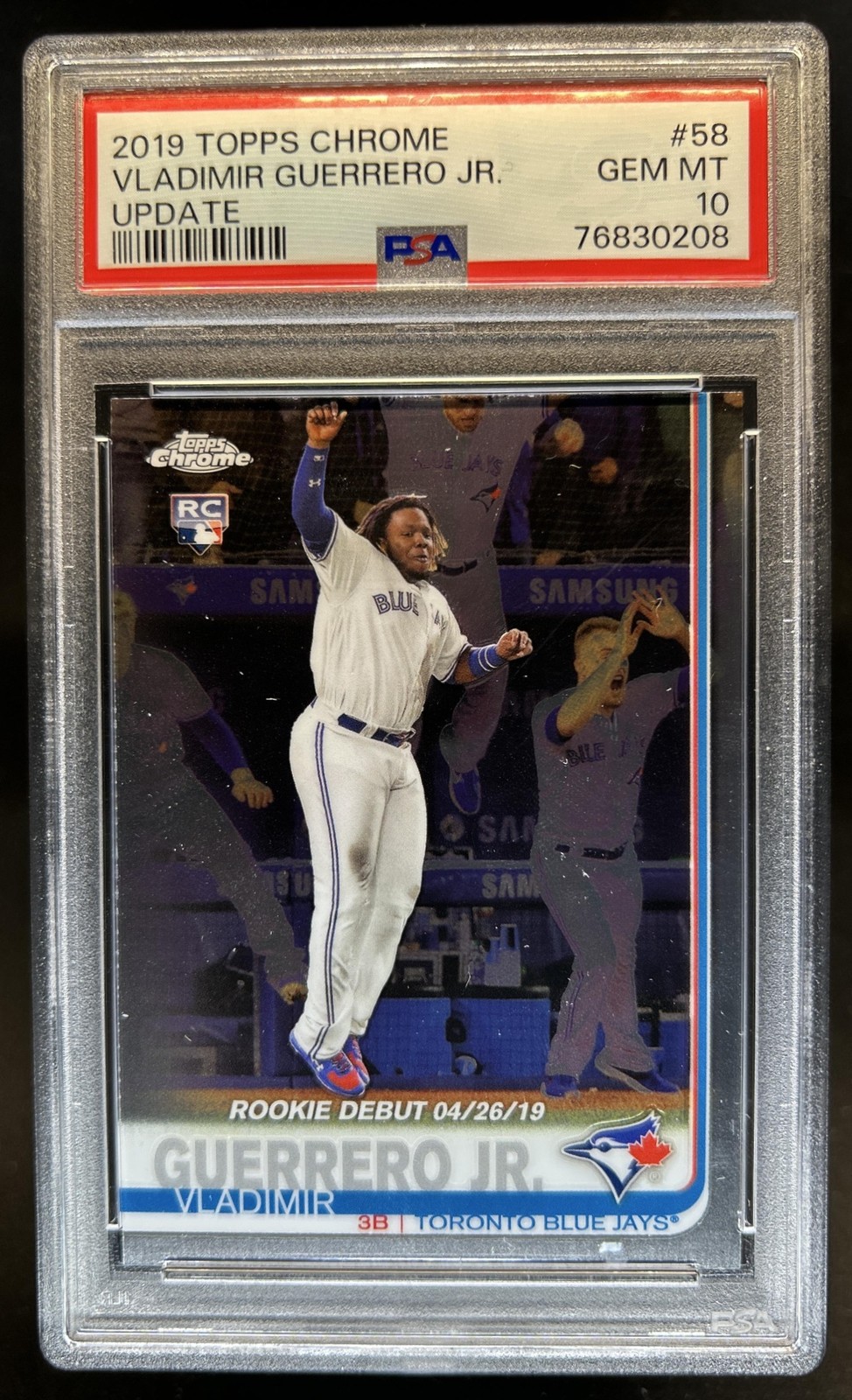 2019 Topps Chrome Update Vladimir Guerrero Jr. Rookie RC #58 Blue Jays PSA 10