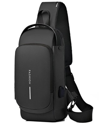 Sling Bag for Men Anti-Theft USB Crossbody Backpack Waterproof Chest Daypack ...