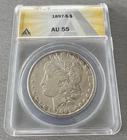 1897 S Morgan Silver Dollar AU55