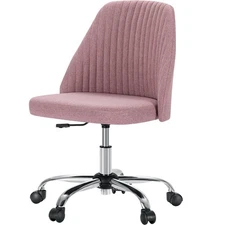 Office Desk Chair, Modern Cute Rolling Vanity Swivel Task Seating with Wheels...