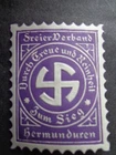 GERMANY THIRD REICH RARE SWASTIKA LABEL VIGNETTE-CINDERELLA EMBOSSED