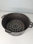 Vintage Wagner Ware Drip Drop No 8 Round Roaster Dutch Oven, Cast Iron No Lid