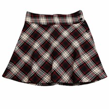 LANDS END Girls Plaid Skirt 10 12 Tartan School Uniform Preppy Holiday A Line