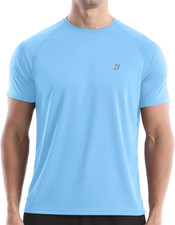 Men'S Rash Guard Short Sleeve, UPF 50 UV Sun Protection Swim Shirts