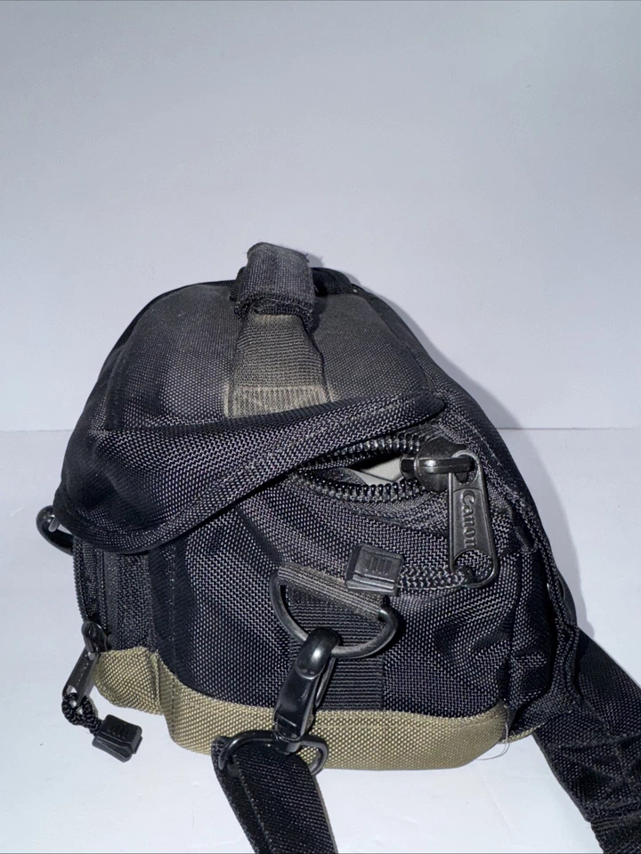Canon Camera Bag Padded SLR Multi Strap Black & Green Carry Tote Shoulder Case - Image 3 of 4