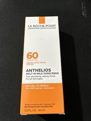 La Roche Posay Anthelios 60 Melt - In -Milk Sunscreen 3 oz Exp. 01/27