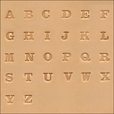 1/4'' (6.4mm) Classic Serif Font Alphabet Leather Stamp Set 4903-00