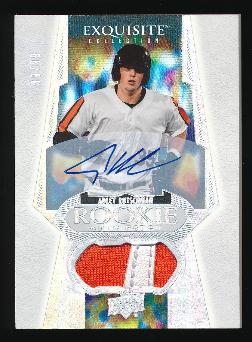 Adley Rutschman 2021 Upper Deck Exquisite Collection Rookie Patch Auto 89/99