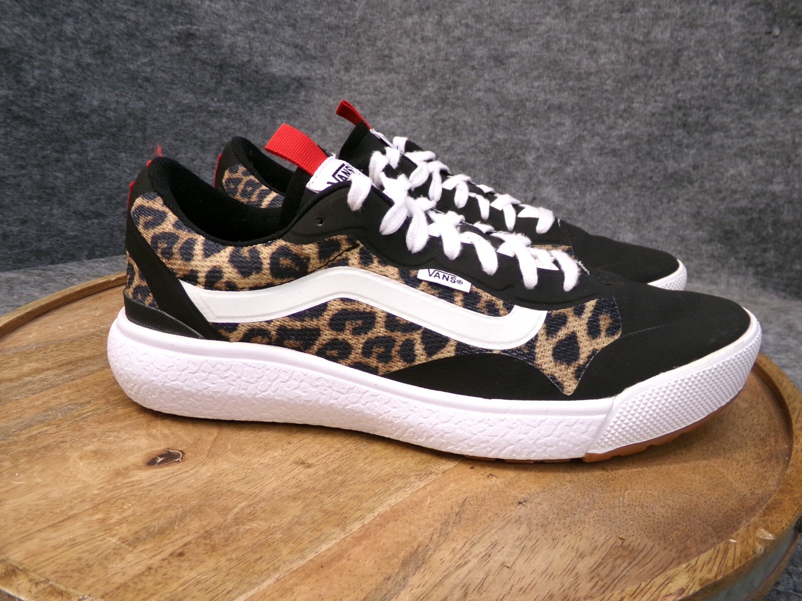 VANS UltraRange EXO SE Negro/Leopardo/Blanco Zapatos de Skate Tenis Para Mujer Talla 9.5