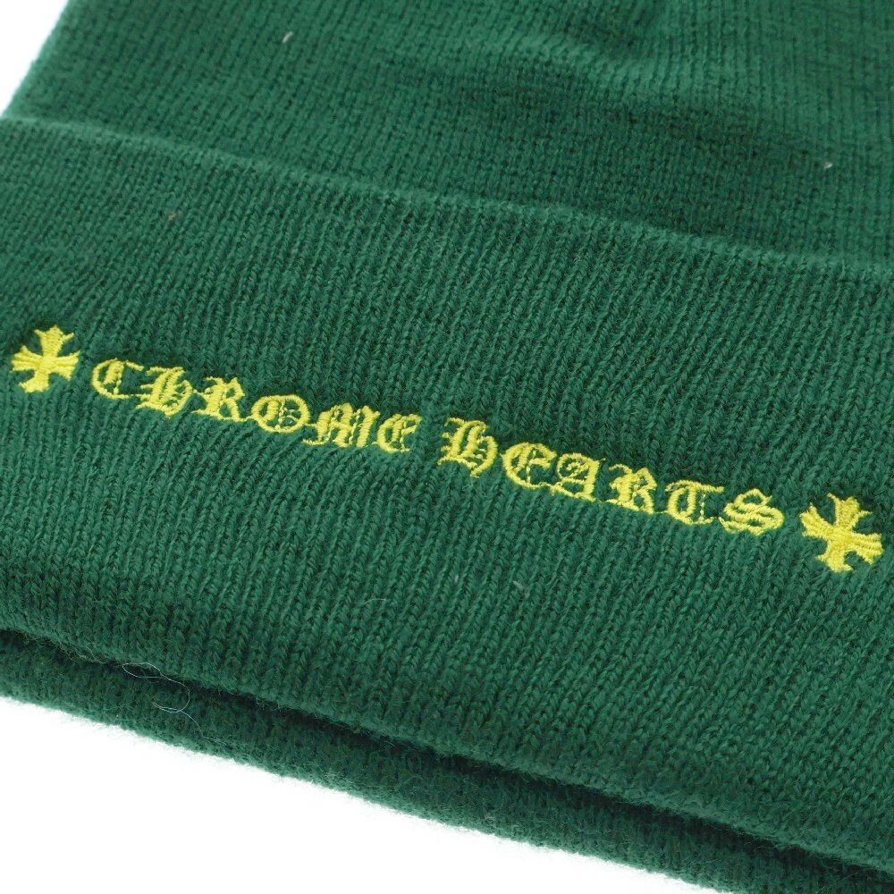 CHROME HEARTS MATTY BOY Spec Beanie Knit logo color Green fashion