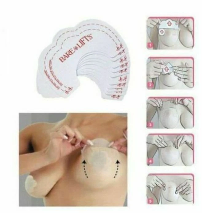 5 Paar Sexy BH Brust Klebe Push Up Tapes Selbstklebend Unsichtbar NEU TOP - Bild 3 von 4
