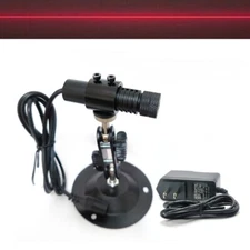Adjustable Focus 650nm 100mW Red Laser Line Positioning Module w/Adapter& Holder