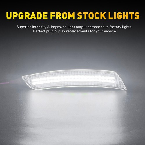 For Chevrolet 2016-2022 white Camaro clear LED Marker Side Lights Kit Front Rear - Picture 7 of 21
