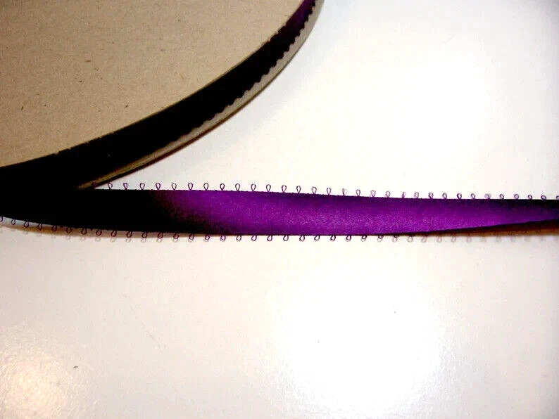 Schiff Brand Purple Picot Double-Face Satin Ribbon 5/8 inch wide x 9 yards B15 - Image 3 of 4